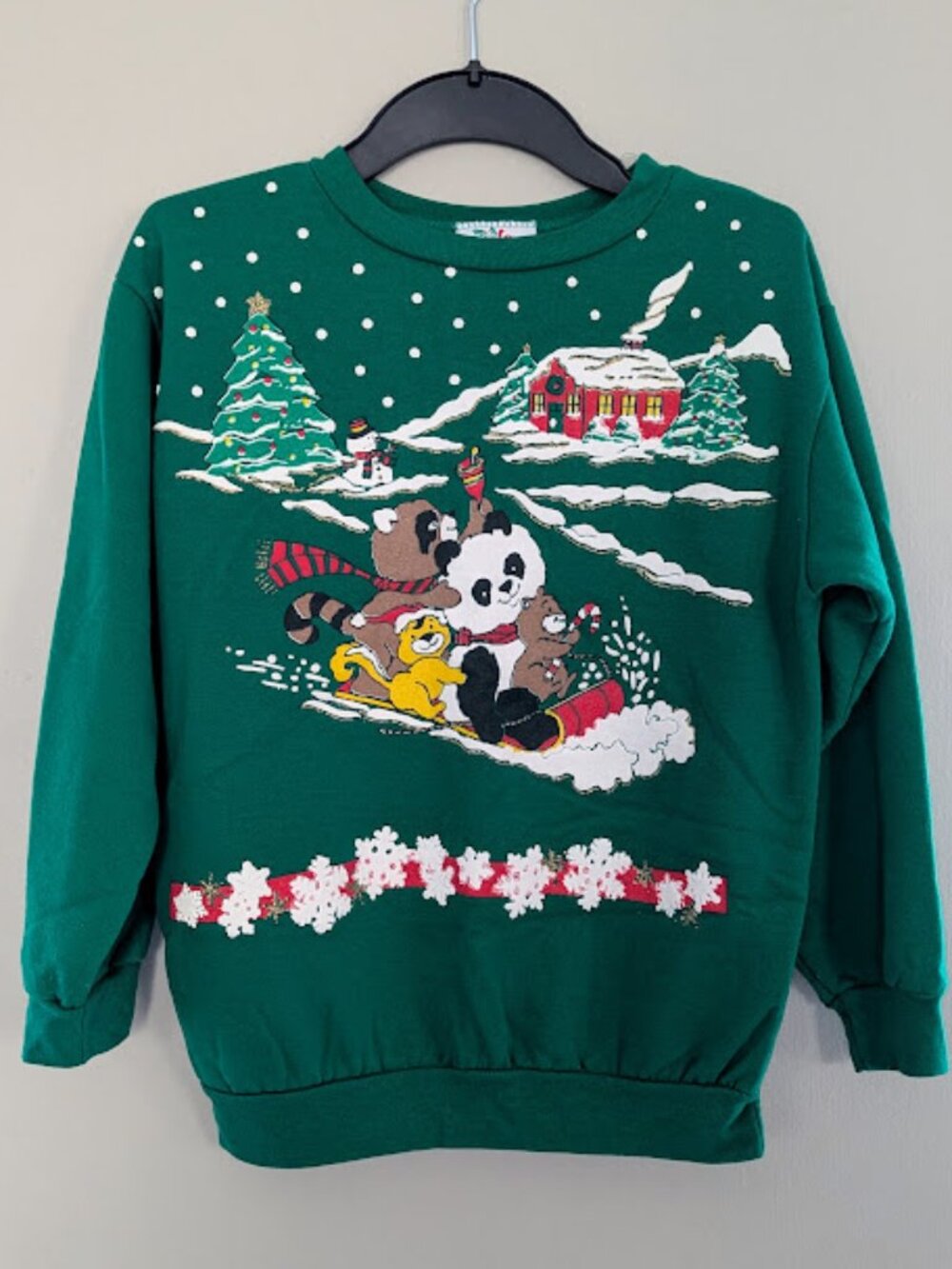 Vintage Nutcracker Woodland Christmas Sweatshirt Large USA
